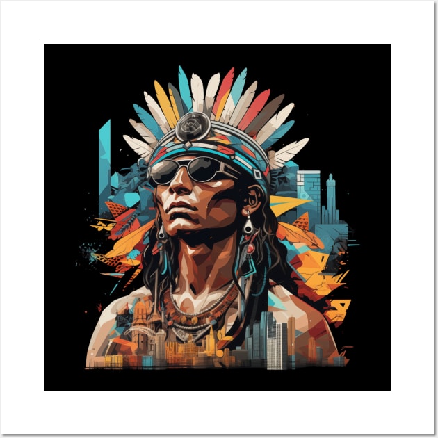 Urban Nahuatl Essence - Mēxihcah Pride High Contrast Streetwear Wall Art by JT Digital